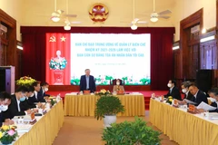 Quang cảnh buổi làm việc. (Ảnh: Phương Hoa/TTXVN)