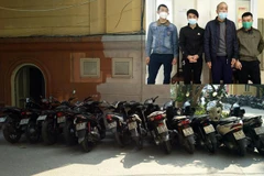 Tang vật thu giữ và nhóm đối tượng (ảnh nhỏ). (Nguồn: tienphong.vn)