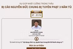 [Infographics] Mức án của các bị cáo trong vụ Công ty Nhật Cường