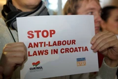 Đình công phản đối sửa đổi luật lao động ở Croatia