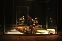 Nghệ sỹ đàn bầu Ngô Trà My. (Ảnh: Ngô Tuấn Anh/Vietnam+)