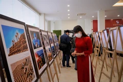 Khách tham quan triển lãm. (Ảnh: Hoàng Hiếu/Vietnam+)