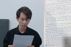 Người đại diện của Thơ Nguyễn đọc thư xin lỗi sau vụ việc "xin vía búp bê để học giỏi." (Ảnh chụp màn hình)