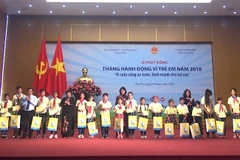 Lễ phát động tháng trẻ em năm 2018. (Ảnh: Hồng Kiều/Vietnam+)