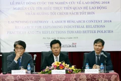 Lễ khởi động cuộc thi nghiên cứu về lao động năm 2018. (Ảnh: Anh Tuấn/TTXVN)