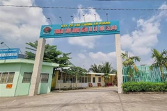 Trung tâm đăng kiểm 65.04D thuộc Công ty Cổ phần Kỹ thuật Cát Tường An Khánh. (Ảnh: TTXVN phát)