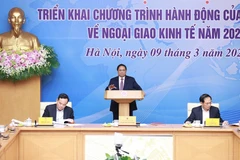 Thủ tướng Phạm Minh Chính chủ trì Hội nghị trực tuyến Triển khai Chương trình Hành động của Chính phủ về thực hiện Chỉ thị số 15-CT/TW ngày 10/8/2022 của Ban Bí thư về công tác Ngoại giao Kinh tế phục vụ phát triển đất nước đến năm 2030. (Ảnh: Dương Giang