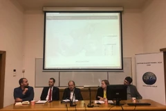 Các diễn giả chính tại Hội thảo. (Ảnh: Việt Ba/Vietnam+)