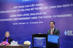 Thứ trưởng Bộ Ngoại giao Tô Anh Dũng khẳng định 2020 là một năm dấu ấn trong việc hiện thực hoá mục tiêu về bình đẳng giới và nâng cao quyền năng của phụ nữ. (Ảnh: Lâm Khánh/TTXVN)
