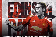 Cavani chính thức gia nhập Manchester United. (Nguồn: manutd)