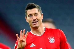 Lewandowski ghi 4 bàn giúp Bayern chiến thắng. (Nguồn: Getty Images)