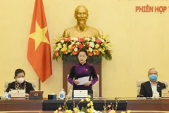 Chủ tịch Quốc hội Nguyễn Thị Kim Ngân chủ trì và phát biểu khai mạc Phiên họp thứ 51 của Ủy ban Thường vụ Quốc hội. (Ảnh: Trọng Đức/TTXVN)
