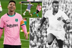 Messi vượt qua huyền thoại Pele để lập kỷ lục ghi bàn. (Nguồn: Daily Mail)