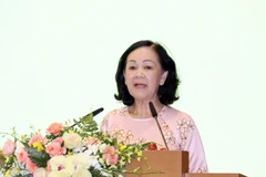 Đồng chí Trương Thị Mai, Ủy viên Bộ Chính trị, Trưởng Ban Dân vận Trung ương. (Ảnh: Thống Nhất/TTXVN)