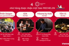 [Infographics] 4 nhà hàng nhận sao Michelin nhờ món ăn chất lượng cao