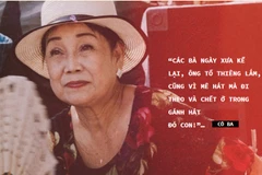 Cô Ba, một thành viên lâu đời của gánh hát. (Ảnh: Chụp từ website)