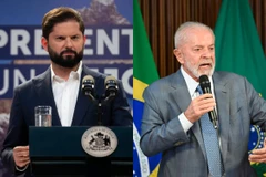 Tổng thống Chile Gabriel Boric và Tổng thống Brazil Lula da Silva. (Nguồn: AFP/TTXVN)