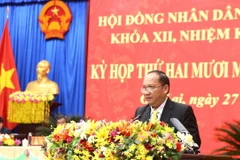 Ông Rah Lan Chung, Chủ tịch UBND tỉnh Gia Lai khoá XII, nhiệm kỳ 2021-2026. (Ảnh: Quang Thái/TTXVN)