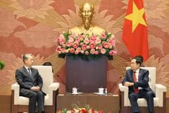 Chủ tịch Quốc hội Trần Thanh Mẫn tiếp Đại sứ Trung Quốc tại Việt Nam Hùng Ba. (Ảnh: Thống Nhất/TTXVN)