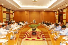 Tổng Bí thư, Chủ tịch nước Nguyễn Phú Trọng, Trưởng Ban Chỉ đạo Trung ương về phòng, chống tham nhũng chủ trì họp Thường trực Ban Chỉ đạo để thảo luận, cho ý kiến đối với một số vụ án, vụ việc thuộc diện Ban Chỉ đạo theo dõi, chỉ đạo ngày 25/11. (Ảnh: Trí