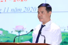 Ông Bùi Huy Thanh, Phó trưởng phòng tuyên truyền cổ động (Cục Văn hóa cơ sở, Bộ Văn hóa, Thể thao và Du lịch) phát biểu. (Ảnh: Thành Đạt/TTXVN)