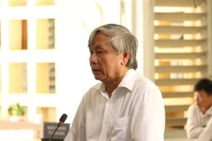 Bị cáo Lê Thanh Liêm tại phiên tòa. (Ảnh: Bùi Giang/TTXVN)