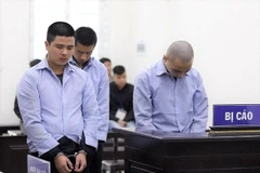 Ba bị cáo tại phiên tòa. (Nguồn: Plo.vn)