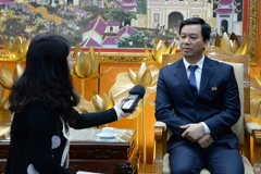 Phó Tổng Giám đốc Đài Tiếng nói Việt Nam Ngô Minh Hiển trả lời phỏng vấn. (Nguồn: VOV)