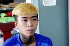 Nguyễn Thành Long tại cơ quan Công an. (Ảnh: TTXVN phát)