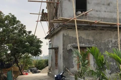 Nơi xảy ra vụ sập giàn giáo. (Nguồn: Báo Thanh Niên)