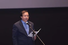 Thứ trưởng Bộ Văn hoá và Du lịch Tạ Quang Đông phát biểu tại lễ khai mạc Tuần phim Nga tại Hà Nội 2020. (Ảnh: Hoàng Hiếu/TTXVN)