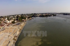 Dự án lấp sông Đồng Nai đã tạm dừng hoạt động. (Nguồn ảnh: TTXVN)