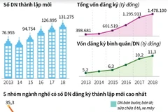 [Infographics] Năm 2018, số doanh nghiệp đăng ký mới đạt gần 131.300