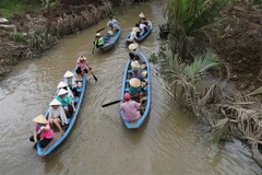 Du lịch sinh thái tại Tiền Giang. (Ảnh: Minh Trí/TTXVN)