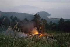 Hiện trường vụ cháy. (Ảnh: Đinh Văn Nhiều/TTXVN)