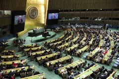 Một phiên họp của Đại hội đồng Liên hợp quốc khóa 76 tại trụ sở Liên hợp quốc ở New York (Mỹ), ngày 21/9 vừa qua. (Ảnh: THX/TTXVN)