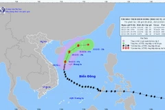 Hình ảnh vị trí và đường đi của bão số 9. (Nguồn: nchmf.gov.vn)