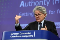 Ủy viên Liên minh châu Âu (EU) phụ trách thị trường nội khối Thierry Breton. (Ảnh: AFP/TTXVN)