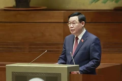 Chủ tịch Quốc hội Vương Đình Huệ phát biểu khai mạc. (Ảnh: Thống Nhất/TTXVN)