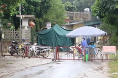 Thanh Hóa tập trung xử lý dứt điểm ổ dịch COVID-19 tại thị xã Bỉm Sơn. (Ảnh: Hoa Mai/TTXVN)