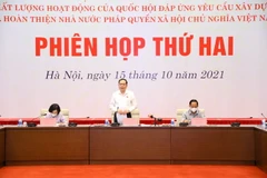 Ông Trần Thanh Mẫn, Phó Chủ tịch Thường trực Quốc hội, Trưởng Tiểu ban số 2 phát biểu khai mạc. (Ảnh: Nguyễn Điệp/TTXVN)