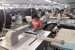 Công ty TNHH xuất nhập khẩu may Hoa Công, thị xã An Nhơn, tỉnh Bình Định được nguồn vốn khuyến công hỗ trợ đầu tư hệ thống máy móc hiện đại. (Ảnh: Nguyên Linh/TTXVN)