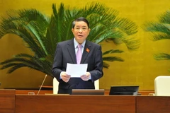 Phó Chủ tịch Quốc hội Nguyễn Đức Hải điều hành phiên họp. (Ảnh: Minh Đức/TTXVN)