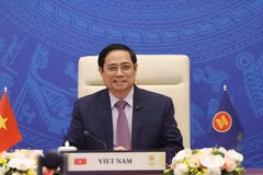 Thủ tướng Phạm Minh Chính tham dự Hội nghị cấp cao ASEAN. (Ảnh: Dương Giang/TTXVN)