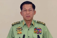 Tư lệnh Lực lượng vũ trang Myanmar, Tướng Min Aung Hlaing. (Ảnh: AFP/TTXVN)