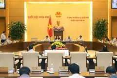 Phiên họp thứ 48 Ủy ban Thường vụ Quốc hội khóa XIII. (Ảnh: Trọng Đức/TTXVN)