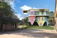 Ngôi nhà lộn ngược tại Đài Bắc. (Nguồn: telegraph.co.uk)