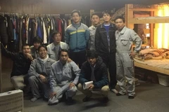 Các lao động Việt tại công ty ​Freeasia House. (Ảnh: Cẩm Tuyến,Tokyo/Vietnam+)