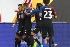 Niềm vui của các cầu thủ Mỹ. (Nguồn: Guardian)