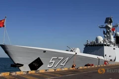 Một chiếc tàu hải quân của Trung Quốc tham gia diễn tập tại Preah Sihanouk. (Ảnh: Reuters)